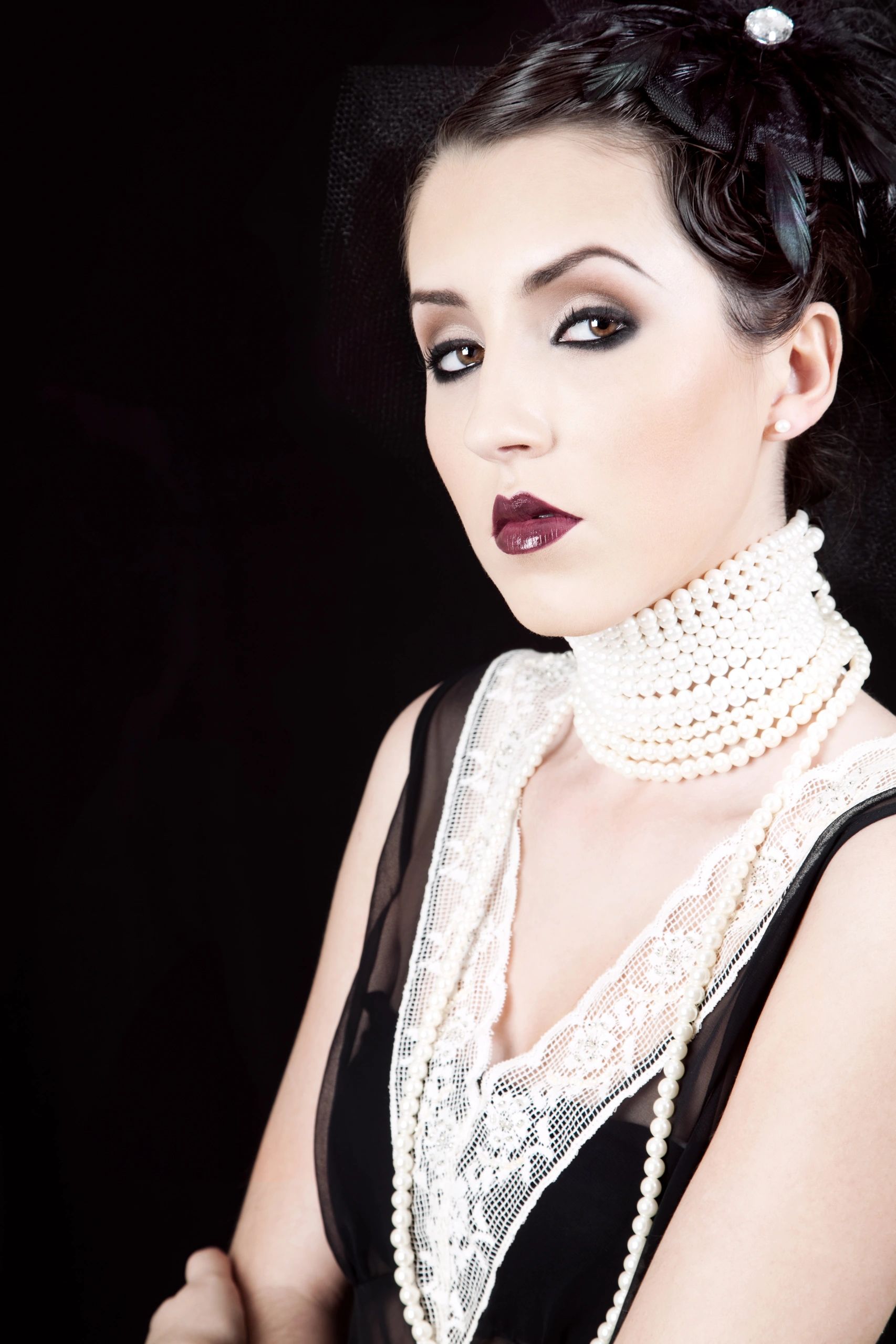 Vintage fashion portrait with 1920s styling